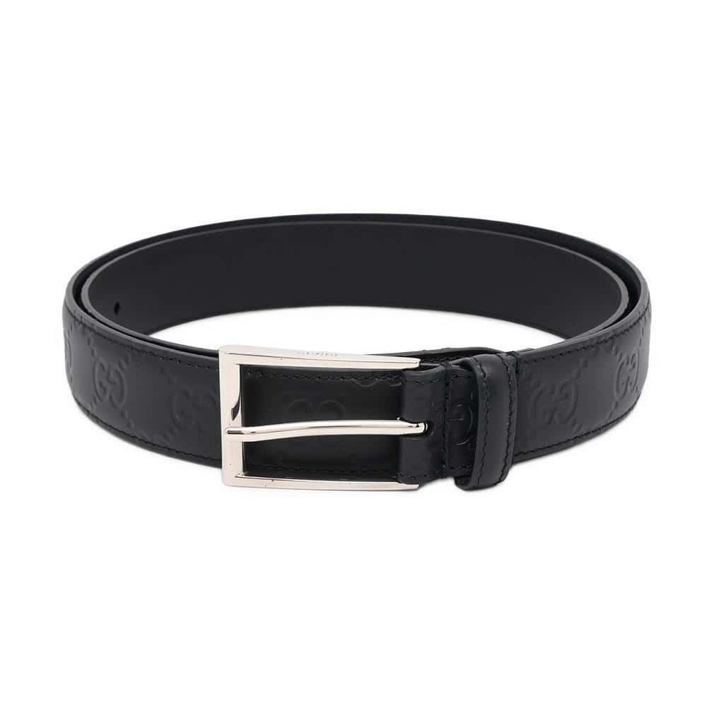 GUCCI RARE Guccissima Belt Size 105/42” Black 474313 Leather
